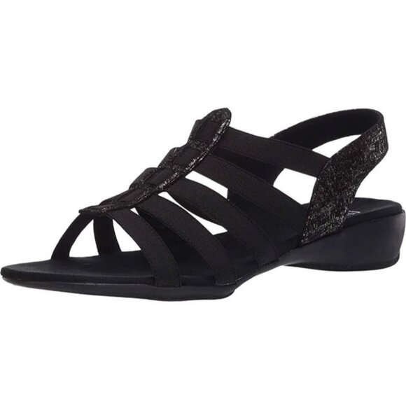 Munro Darian II Size 7.5 Narrow Black Leather Slingback Sandal Open Toe NWOB Wom - Picture 8 of 11